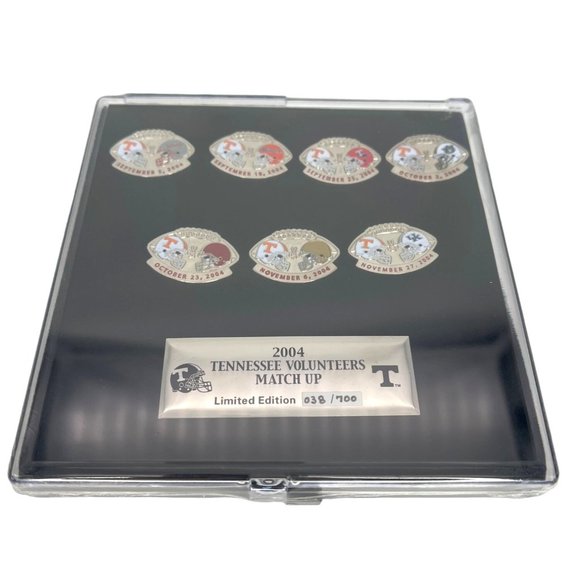 2004 Tennessee Volunteers Football Pin Set Home Game Opponents Limited Edition - Picture 1 of 4